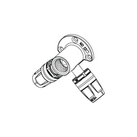 Kolano naścienne 90' TECE logo dwuczęściowy, mosiądz, 16 mm x 1/2'' (pz x GW), 16 mm