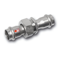 Śrubunek SANHA NiroTherm Industry trzyczęściowy, stal nierdzewna, 42 mm (zw x zw)