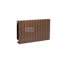 Grzejnik żeberkowy KFA Armatura ADR500/12 aluminium, podłączenie boczne 570 x 966 mm, kolor miedziany
