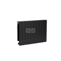 Grzejnik żeberkowy KFA Armatura ADR500/10 aluminium, podłączenie boczne 570 x 805 mm, kolor czarny