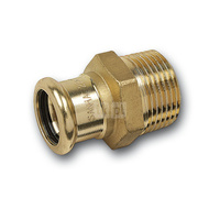 Nypel SANHA PURAPRESS, brąz, 42 mm x 1 1/4'' (zw x GZ)