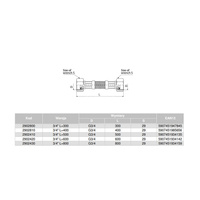 Wąż przyłączeniowy elastyczny VALVEX Viper Plus z oplotem (stal nierdzewna), GW x GW, 3/4'' x 3/4'', długość 800 mm