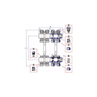 Rozdzielacz ogrzewania RUMET 70C 8 obwodowy