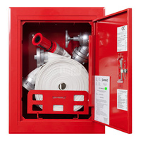 Hydrant DN 52 wnękowy z kołyską, wąż 2x15 m, gł. 240 mm, zamek patent, RAL 3000