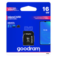 Karta pamięci Goodram micro SDHC 16 GB z adapterem SD