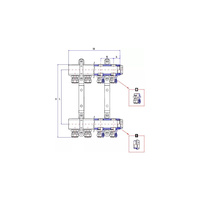 Rozdzielacz ogrzewania RUMET 50C 13 obwodowy