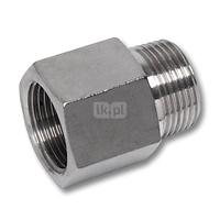 Nypel SANHA NiroSan Press, stal nierdzewna, 1/2'' (GZ x GW)