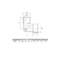 Kolano 90' VALVEX V-Pex, mosiądz (niklowane), 1/2'' (GZ x GW)