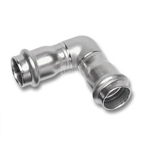 Kolano 90' SANHA NiroSan Press, stal nierdzewna, 28 mm (zw x zw)