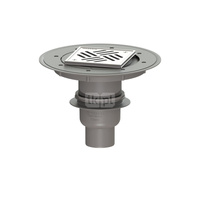 Wpust Classic DN70, odpł. pion. z nasadką Variofix i kratką/ramą nierdz. 138 x138