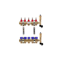 Rozdzielacz mosiężny do OP z przepływ - QIK STANDARD II C- 16 sekcji