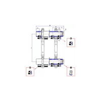 Rozdzielacz ogrzewania RUMET EKO45B 4 obwodowy