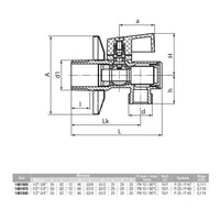 Zawór kulowy VALVEX Angel Plus mosiądz chromowany, PN10 1/2'' GZ kątowy z filtrem, uchwyt: dźwignia