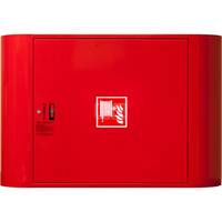 Hydrant DN 25 FIT zawieszany, wersja z dwoma ćwierćwałkami, wąż 20 m, zamek patent, RAL 3000