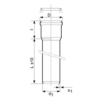 Rura kanalizacyjna zewnętrzna pvc-u MAGNAPLAST KGEL 250 x 3000 x 7.3 z kielichem wydłużonym lita pomarańczowa, klasa C - SN 8
