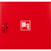 Hydrant DN 33 zawieszany, wąż 30 m, ocynk fasada, zamek patent, RAL 3000