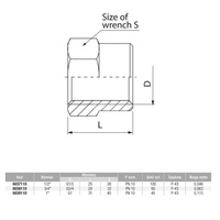 Mufa VALVEX V-Pex, mosiądz, 1/2'' (GW), 25 mm
