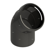 PP kolano 45 st. DN80 mm z uszczelką [EPDM], czarne