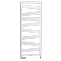 Grzejnik drabinkowy ZEHNDER Kazeane, wym. 965 x 500 mm, kolor biały RAL9016, moc 398W