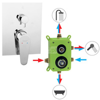 Bateria podtynkowa FERRO ALGEO 3-funkcyjna, kolor chrom