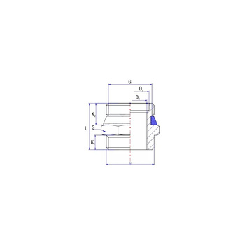 Nypel RUMET mosiądz 1'' x 1'' (GZ), z uszczelką, 34 mm