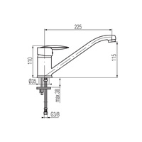 DELTA Bateria kuchenna z obrotową wylewką