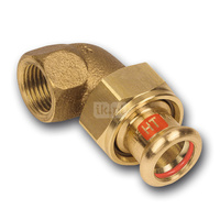 Śrubunek 45' SANHA Press Solar trzyczęściowy, Cu, 22 mm x 3/4'' (zw x GW)