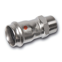 Nypel SANHA NiroTherm Press, stal nierdzewna, 35 mm x 1'' (zw x GZ)