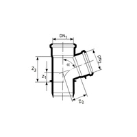 Trójnik MAGNAPLAST KG 2000 KGEA 87.5' PP-md DN 400 x DN 160 x DN 400 (ww x ww x wz), kolor zielony