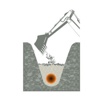 Rura PE do gazu, 200x18,2, pomarańczowo-czarna, RC PE100 SDR11