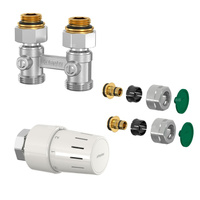 ZESTAW Z GŁOWICĄ TC-S3 PROSTY (GŁOWICA M30X1,5, DWURUROWY BLOK KURK“W PROSTY MD1/50, NYPLE 1"" X 3"", KOMPLET ZŁĄCZA 16X2,0)