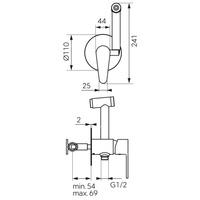 ALGEO bateria bidetowa podtynkowa, chrom