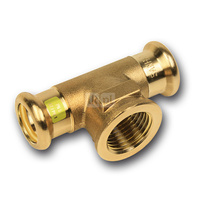 Trójnik SANHA Press Gas Cu 18 mm x 1/2'' x 18 mm (zw x GW x zw)