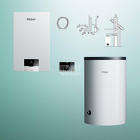 Pakiet - Kocioł gazowy jednofunkcyjny VAILLANT ecoTEC plus VC 30CS/1-5 kondensacyjny wiszący 3.9 - 33.3 kW + RegulatorsensoCOMFORT 720f + Zestaw powietrzno-spalinowy szachtowy + Zasobnik c.w.uVIH R 200/6 B