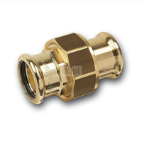 Śrubunek SANHA PURAPRESS trzyczęściowy, Cu, 42 mm (zw x zw)