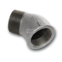 Kolano 45' SANHA 121#, żeliwo (ocynk galwaniczny/elektrolityczny) (ocynk), 2'' (GW x GZ)