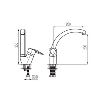 DELTA Bateria kuchenna z dźwignią z boku