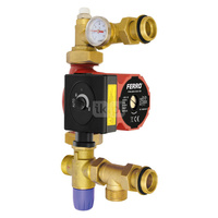 Grupa mieszająca do rozdzielacza 1" z zaworem termostatycznym 3-drogowym i pompą elektroniczną 25-6 130