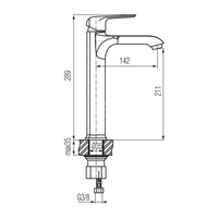 AURORA ROSE GOLD Bateria umywalkowa stojąca, nablatowa, wysoka z perlatorem MIKADO