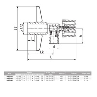 Zawór wodny VALVEX Eko GZ 1/2'' x GZ 3/4''