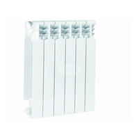 Grzejnik żeberkowy KFA Armatura G500F/4 aluminium, podłączenie boczne 572 x 322 mm, kolor biały (RAL 9010)