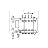 Rozdzielacz do ogrzewania podłogowego TECE floor 6-obieg. mosiądz 1'' x eurocono 3/4'' + przepływomierz + pompa