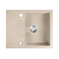 MEZZO II zlewozmywak granitowy 1-komorowy z ociekaczem 48/58, piasek