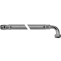 Wąż elastyczny przyłączeniowy QIK stal nierdzewna, 3/4'' x 3/4'', dł. 700 mm, GZ x GW (przyłącze kątowe) z oplotem
