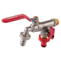 Zawór kulowy FERRO F-COMFORT czerpalny 1/2'' x 3/4'' GZ x szybkozłącze, uchwyt: dźwignia