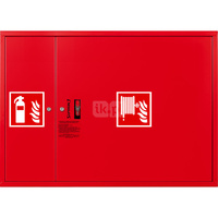 Hydrant DN 25 zawieszany z miejscem na gaśnicę obok zwijadła, wąż 20 m, zamek patent, RAL 3000