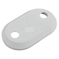 Rozeta podwójna FERRO do rury 18 mm, mosiądz, kolor: biały