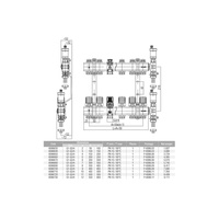 Rozdzielacz hydrauliczny VALVEX Proff K4-10 mosiądz, odgałęzień: 10 (3/4''), do CO + zawory termostatyczne