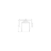 Pionowy syfon dzwonowy, 50 mm, PP