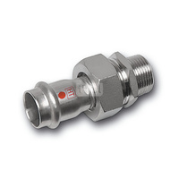 Śrubunek SANHA NiroTherm Industry z uszczelką trzyczęściowy, stal nierdzewna, 28 mm x 1'' (zw x GZ)